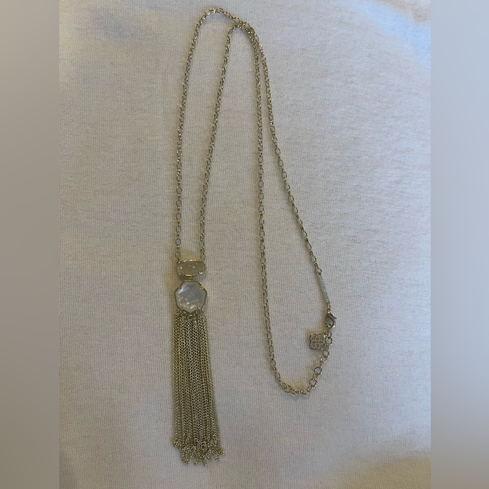 Kendra Scott Drusy/MOP/Tassel Necklace